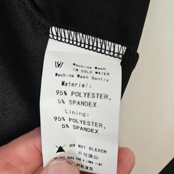 Vfshow Elegant Black Women's Evening Dress Ruffled Peplum & Flounce Size Large - Picture 13 of 13